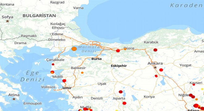 Marmara denizinde sismik hareket