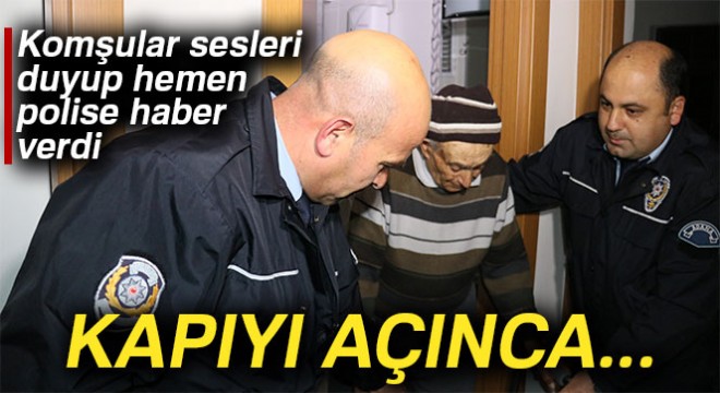 2 saat tuvalette mahsur kalan yaşlı adamı polis kurtardı