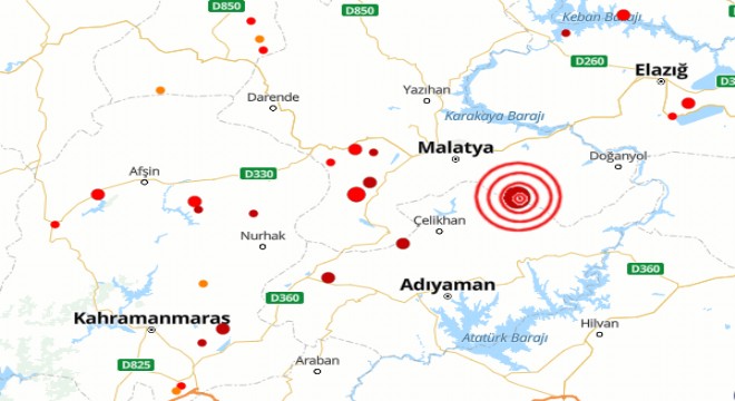 Adıyaman da deprem