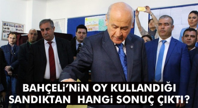 Bahçeli’nin oy kullandığı sandıktan 57  evet  305  hayır  oyu çıktı