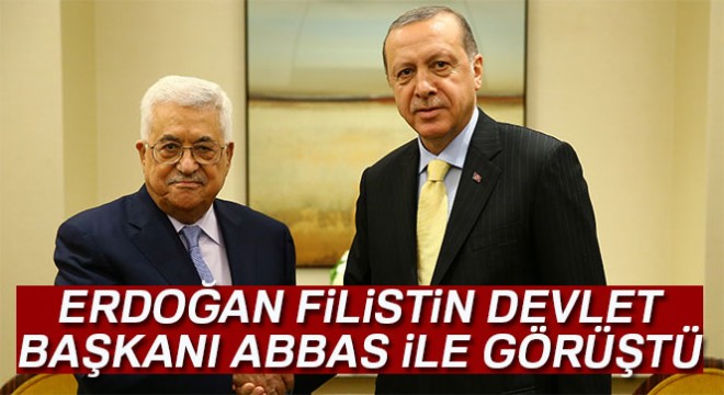 Cumhurbaşkanı Erdoğan ile Filistin Devlet Başkanı Abbas görüştü