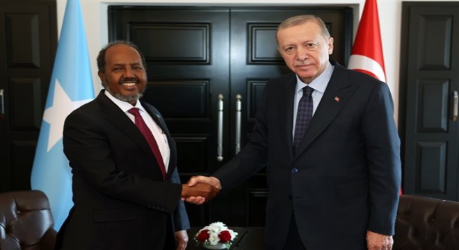 Cumhurbaşkanı Erdoğan, Somali Cumhurbaşkanı Mahmud ile bir araya geldi