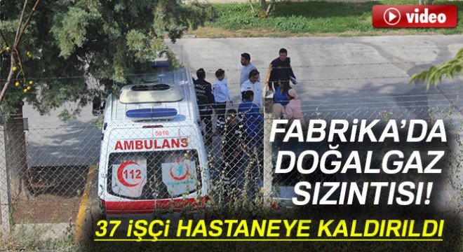 Denizli deki fabrikada doğalgaz sızıntısı