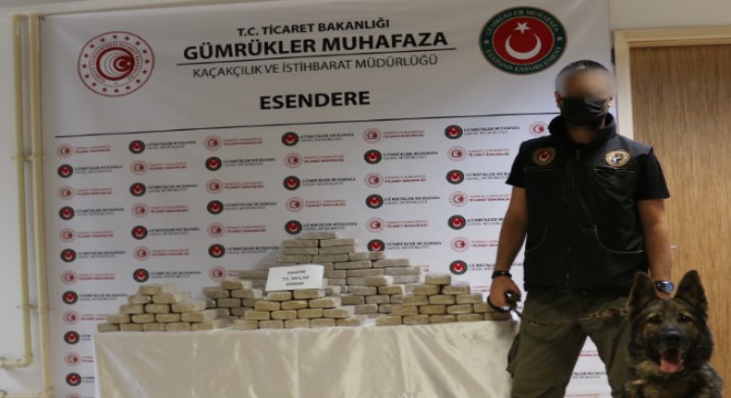 Esendere Gümrük Kapısı’nda 71 kilo eroin ele geçirildi