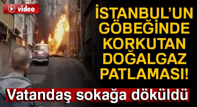 Fatih te doğalgaz borusu patladı, vatandaş sokağa döküldü