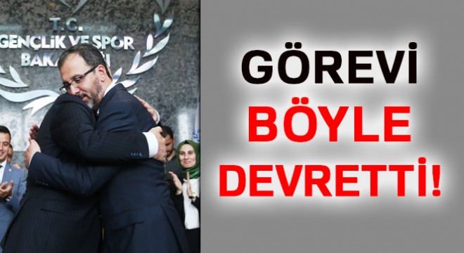 Gençlik ve Spor Bakanı Mehmet Kasapoğlu görevi devraldı