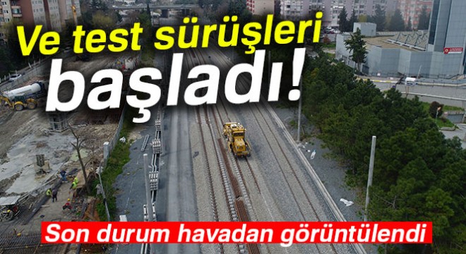 Halkalı-Sirkeci Banliyö hattında başlayan test sürüşleri havadan görüntülendi