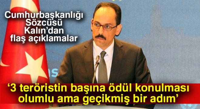 İbrahim Kalın:  Ödül konulması olumlu ama geçikmiş bir adım 