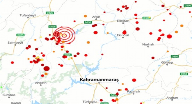 Kahramanmaraş ta 4.0 büyüklüğünde deprem