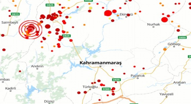 Kahramanmaraş ta 4.1 büyüklüğünde deprem