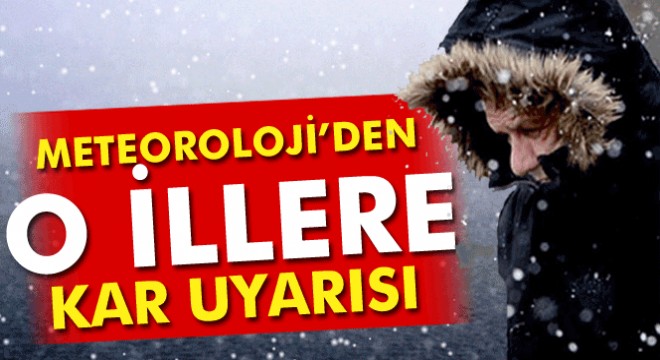 Meteoroloji den kar uyarısı! 30 Kasım 2016 yurtta hava durumu